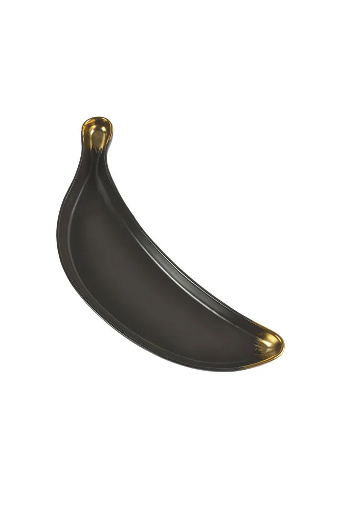 Gold Banana Serving Bowl