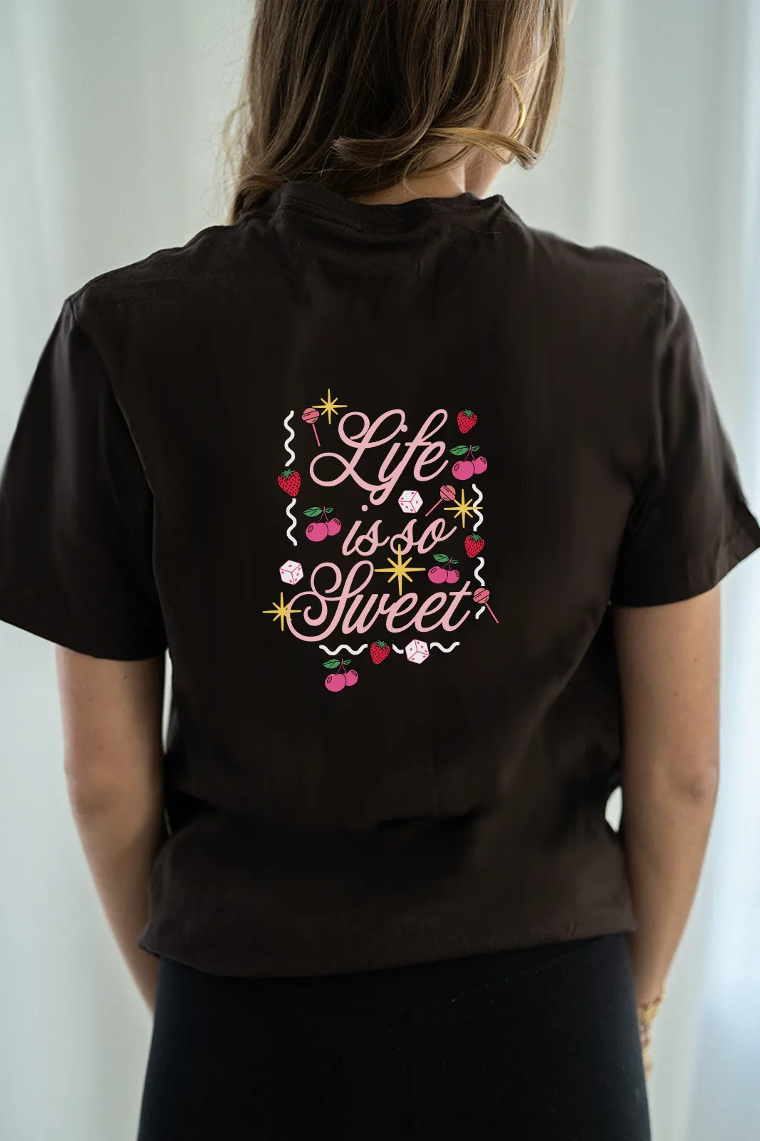 Life is So Sweet Chocolate tee