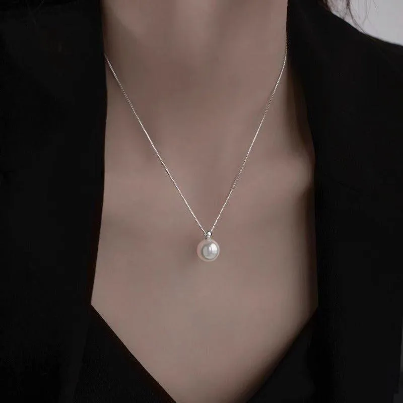 MAC135 Simple Style High-end Slender Pearl Necklace