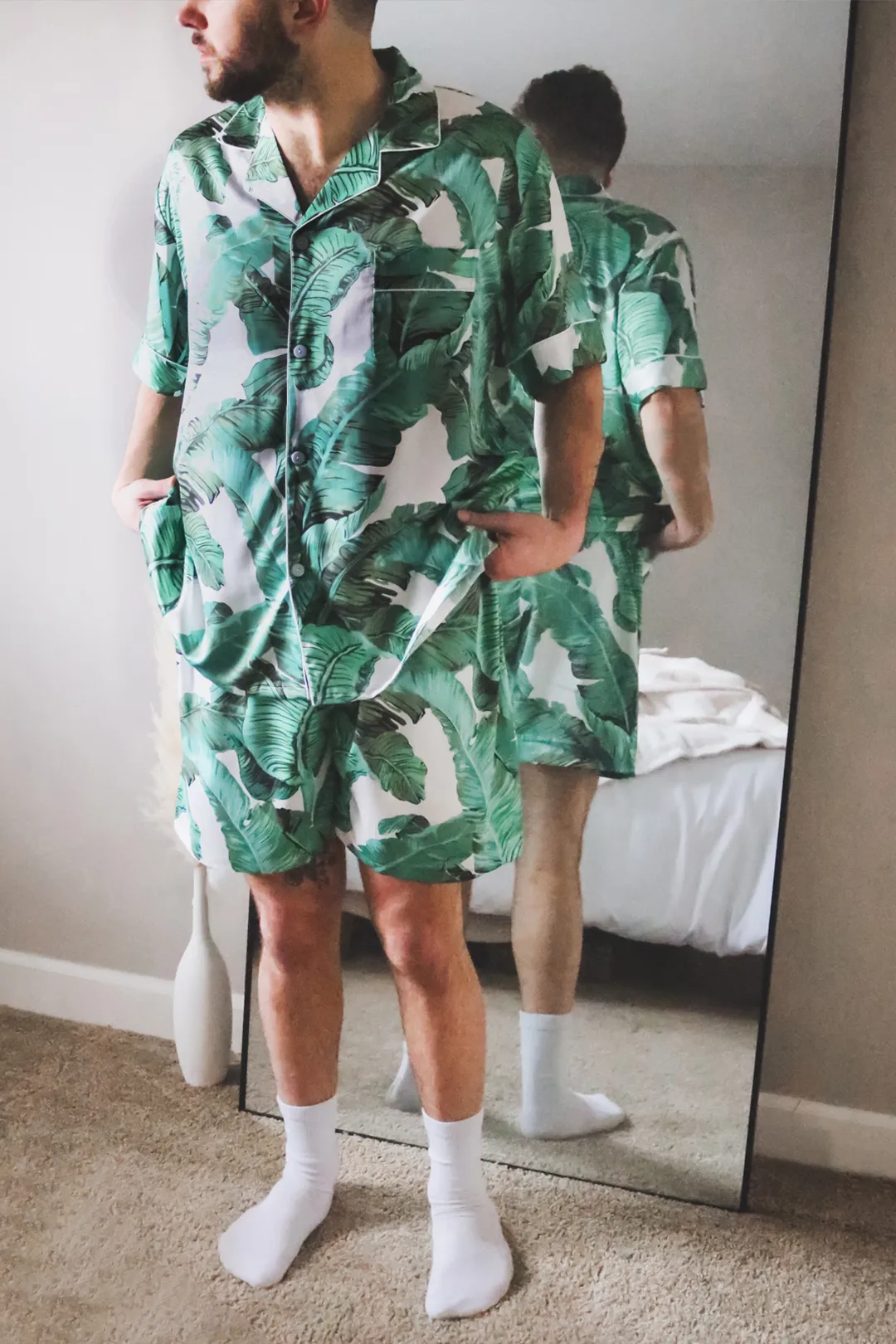 Men's Banana Leaf Shorts set