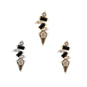 Mixt - Smoky Quartz   Black Spinel - Threadless End