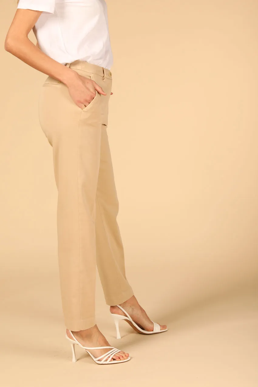 New York pantalone chino donna in jersey regular