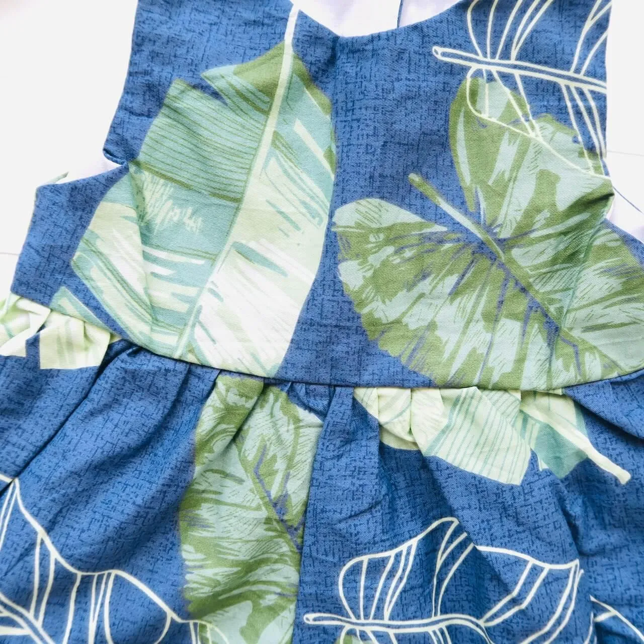 Orchid Playsuit in Banana Leaves Blue