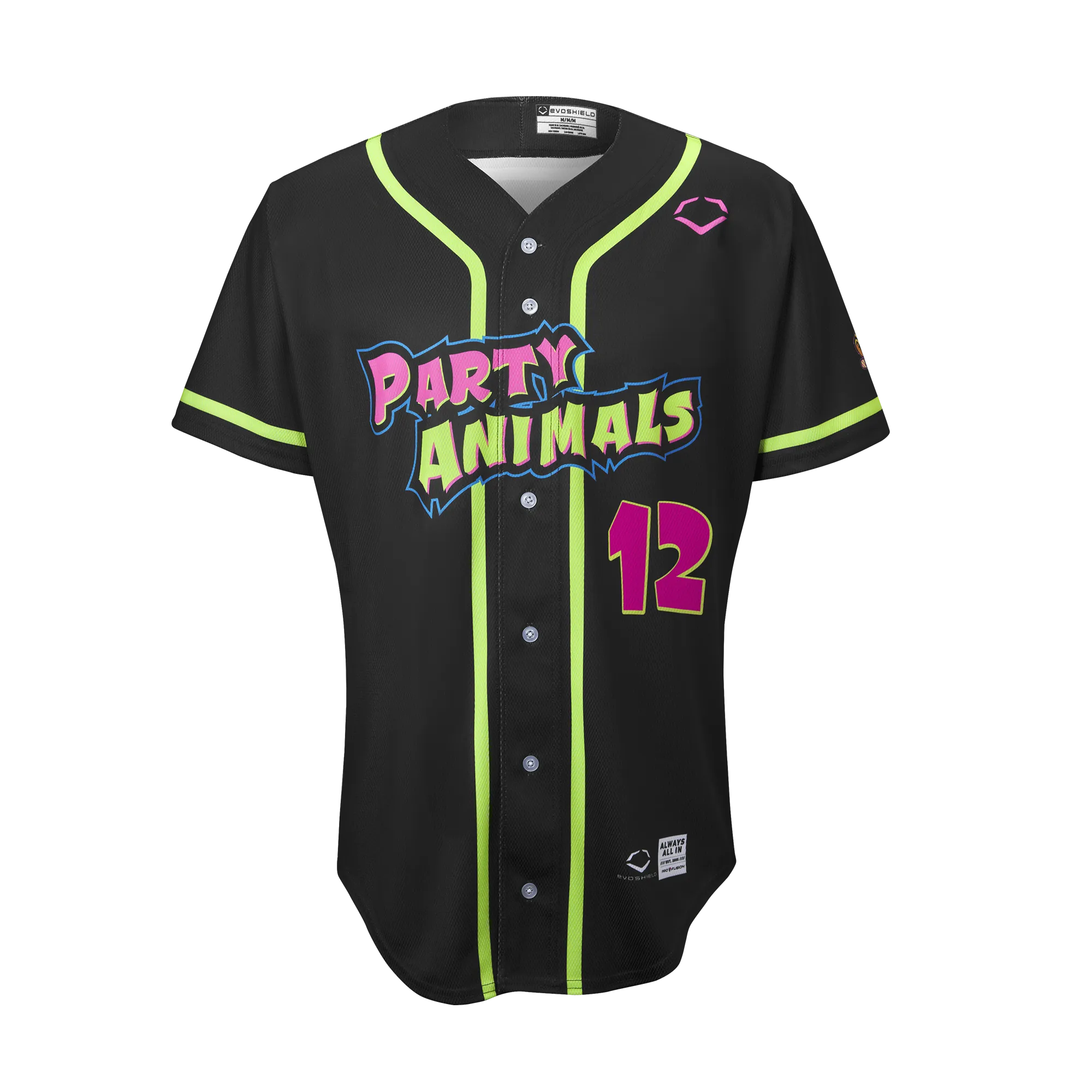 Party Animals Noah Fisher #12 EvoShield Jersey - Black