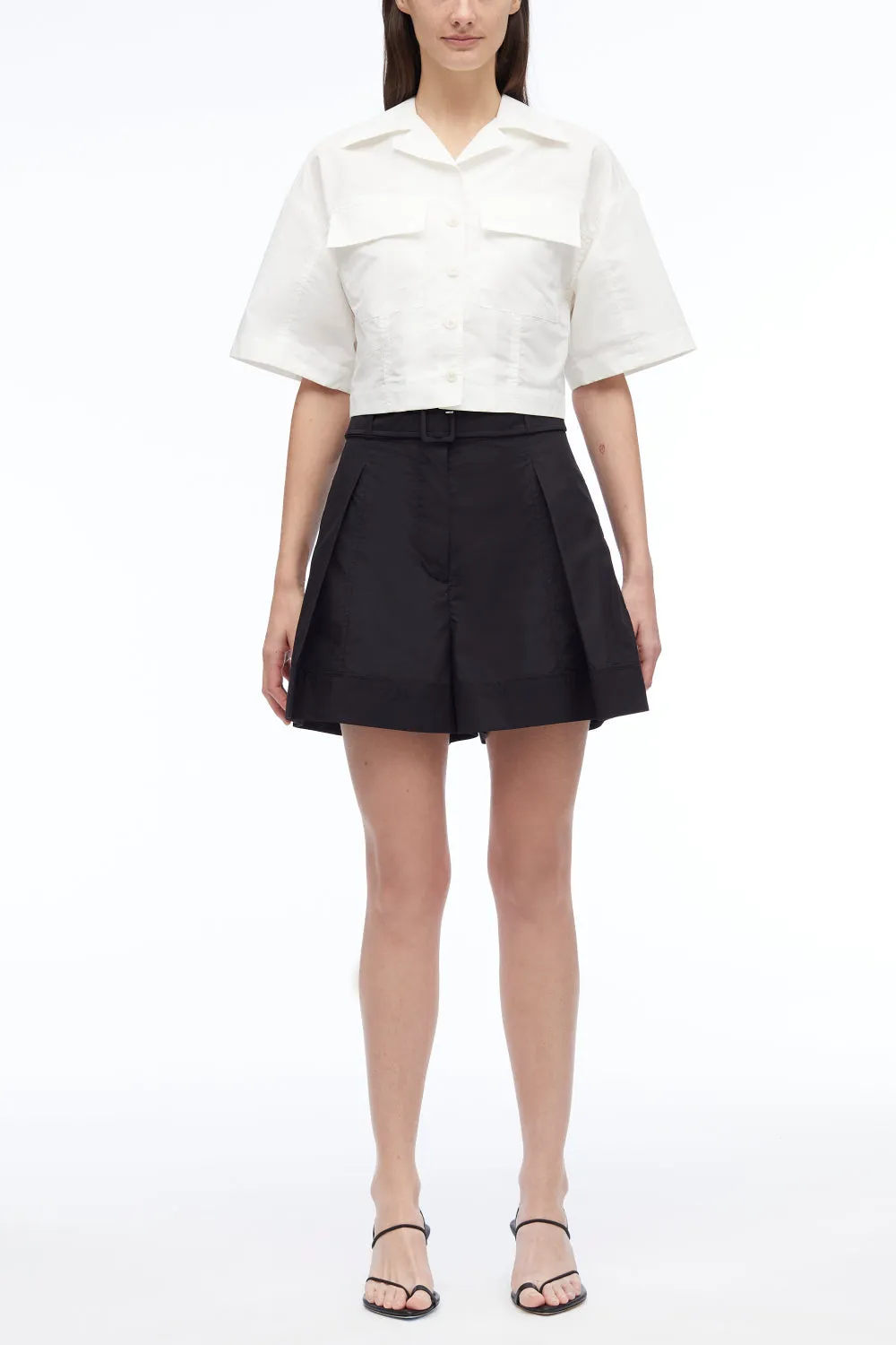 Poplin Belted Utility Short