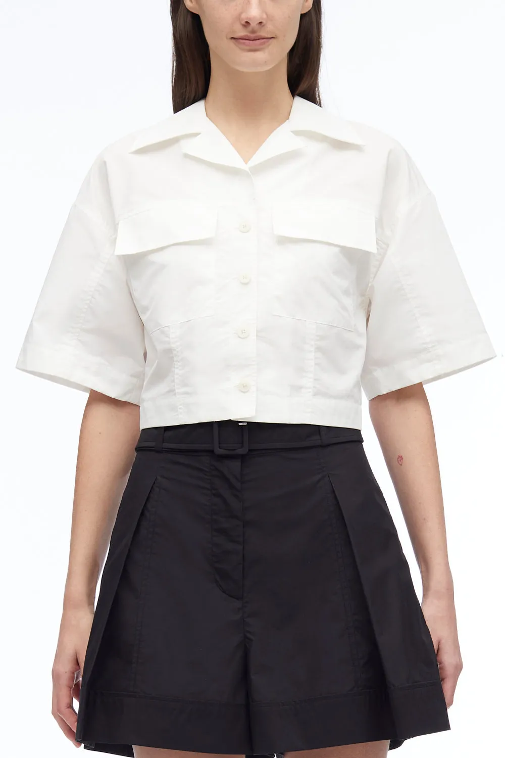 Poplin Belted Utility Short