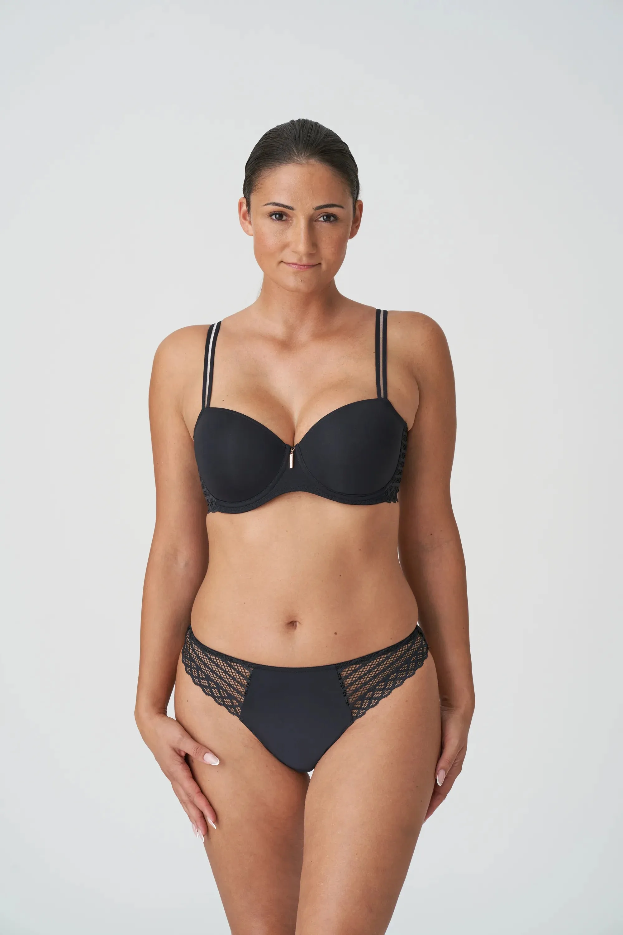 Prima Donna Twist Thong -East End-Powder Rose , Black