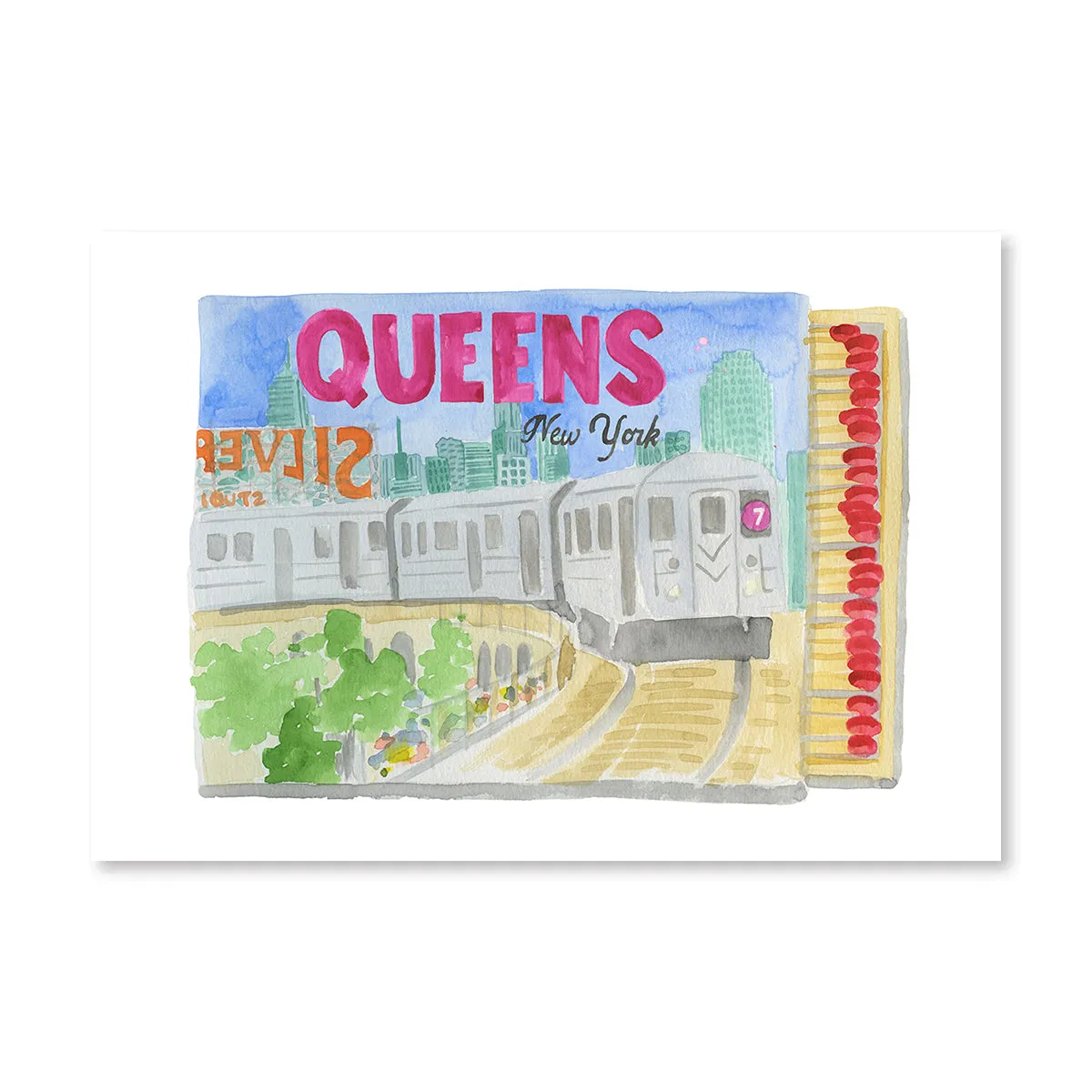 Queens New York Matchbook