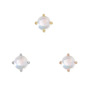 Rainbow Moonstone Prong - Threadless End