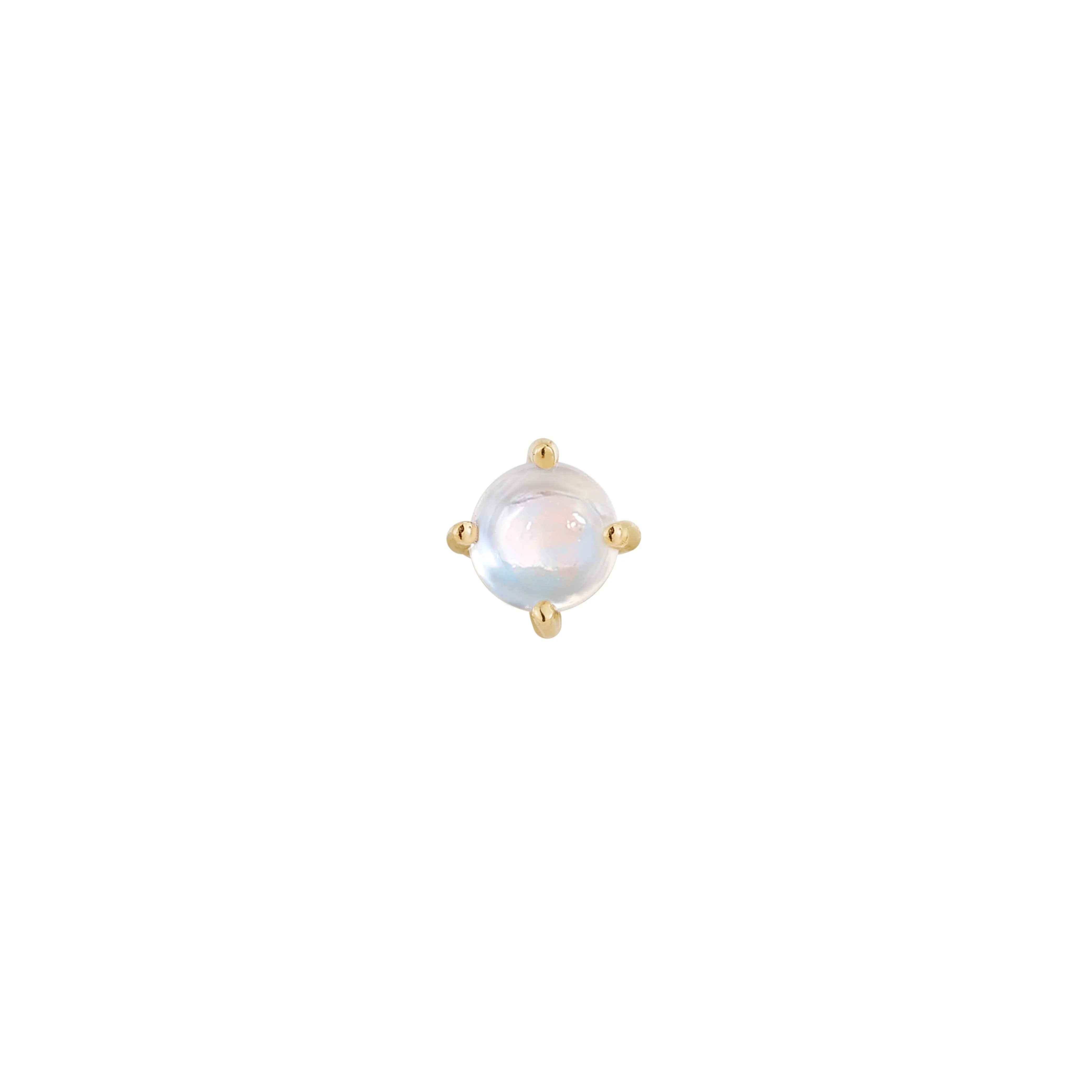 Rainbow Moonstone Prong - Threadless End