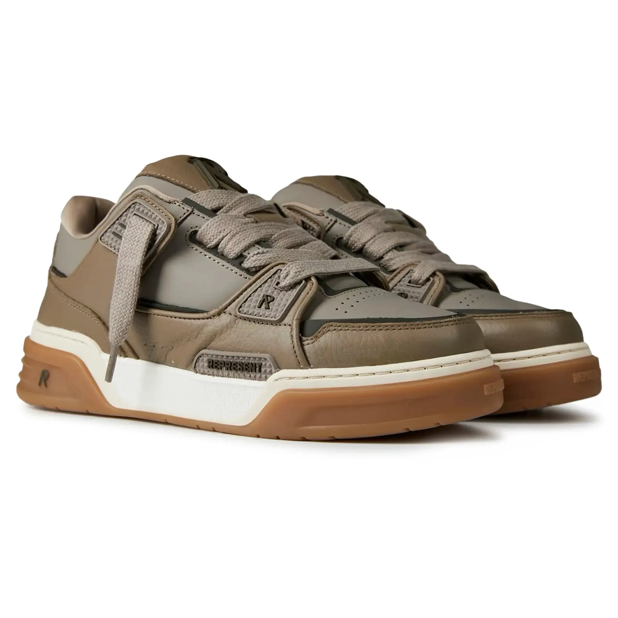 Represent Studio Washed Taupe Cashmere Sneakers