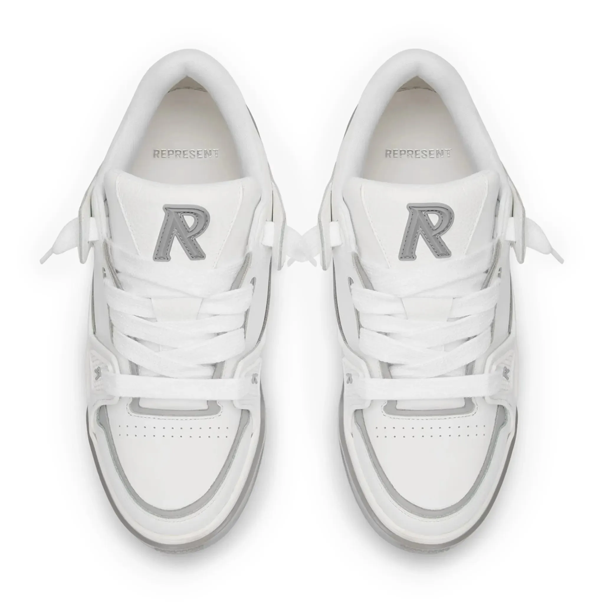 Represent Studio White Grey Sneakers