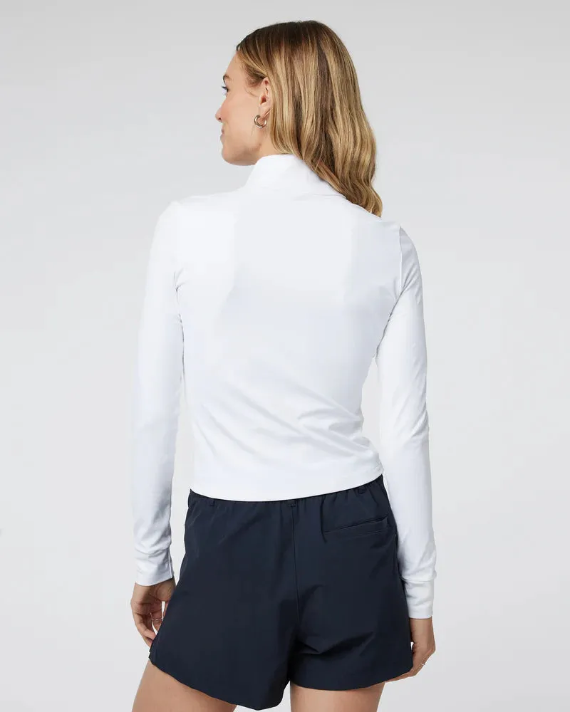 Studio Half Zip: White