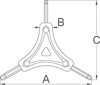 Unior Y Ball End Hex Wrench 4X5X6