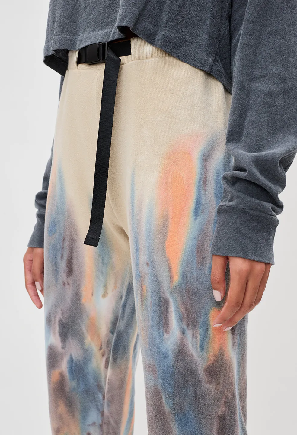 Volcano Dye Belted Sweatpants / Multi